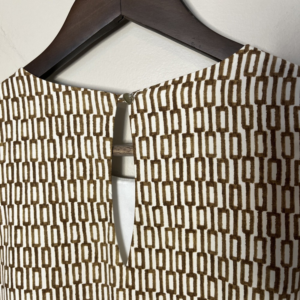 Tommy Bahama Island Key Brown Sugar Sleeveless Shift Dress 100% Silk XS - Picture 4 of 9